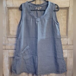 Flax Sleeveless Gray Tunic Tank